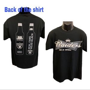 Raiders shirt size Large Raiders T-Shirts Front and back logo New